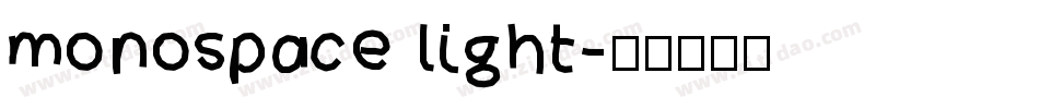 monospace light字体转换